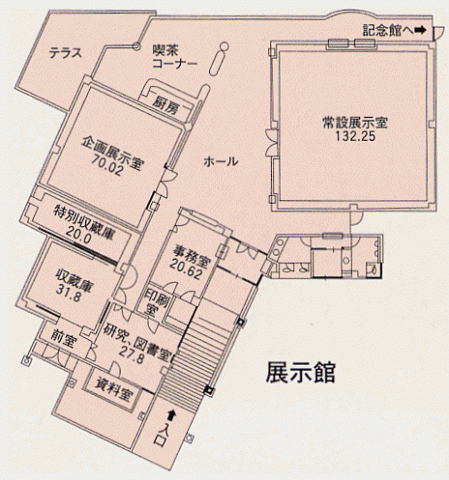 徳冨蘆花記念文学館見取り図 渋川市観光情報