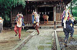 津久田の獅子舞の写真
