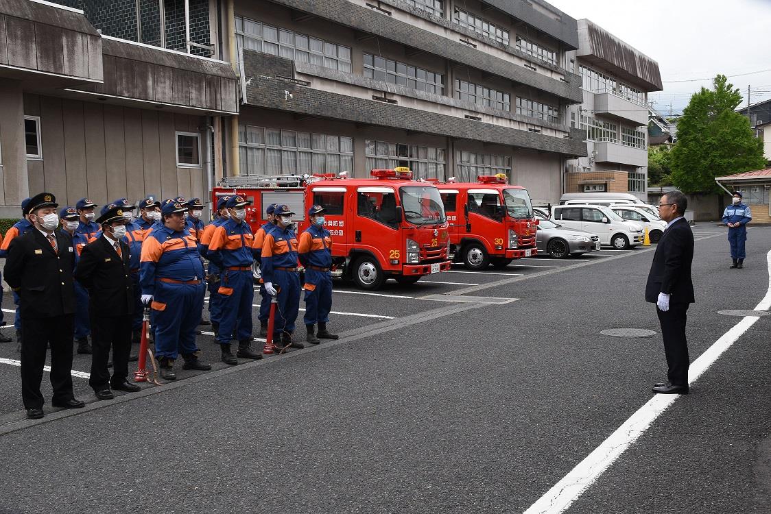 ポンプ車引き渡し式