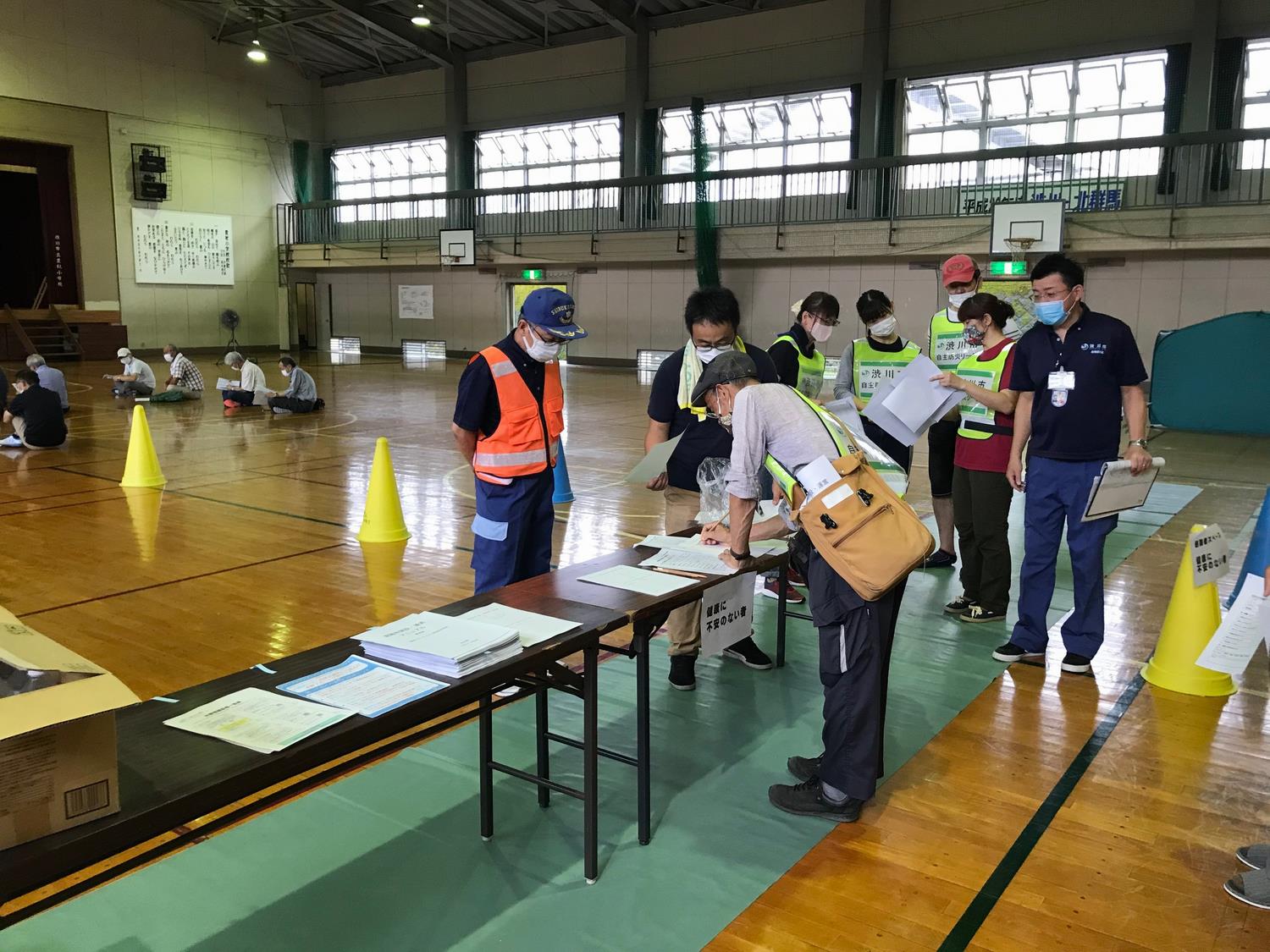 避難所開設・運営訓練（豊秋）の写真2