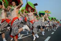 渋川へそ祭りの様子