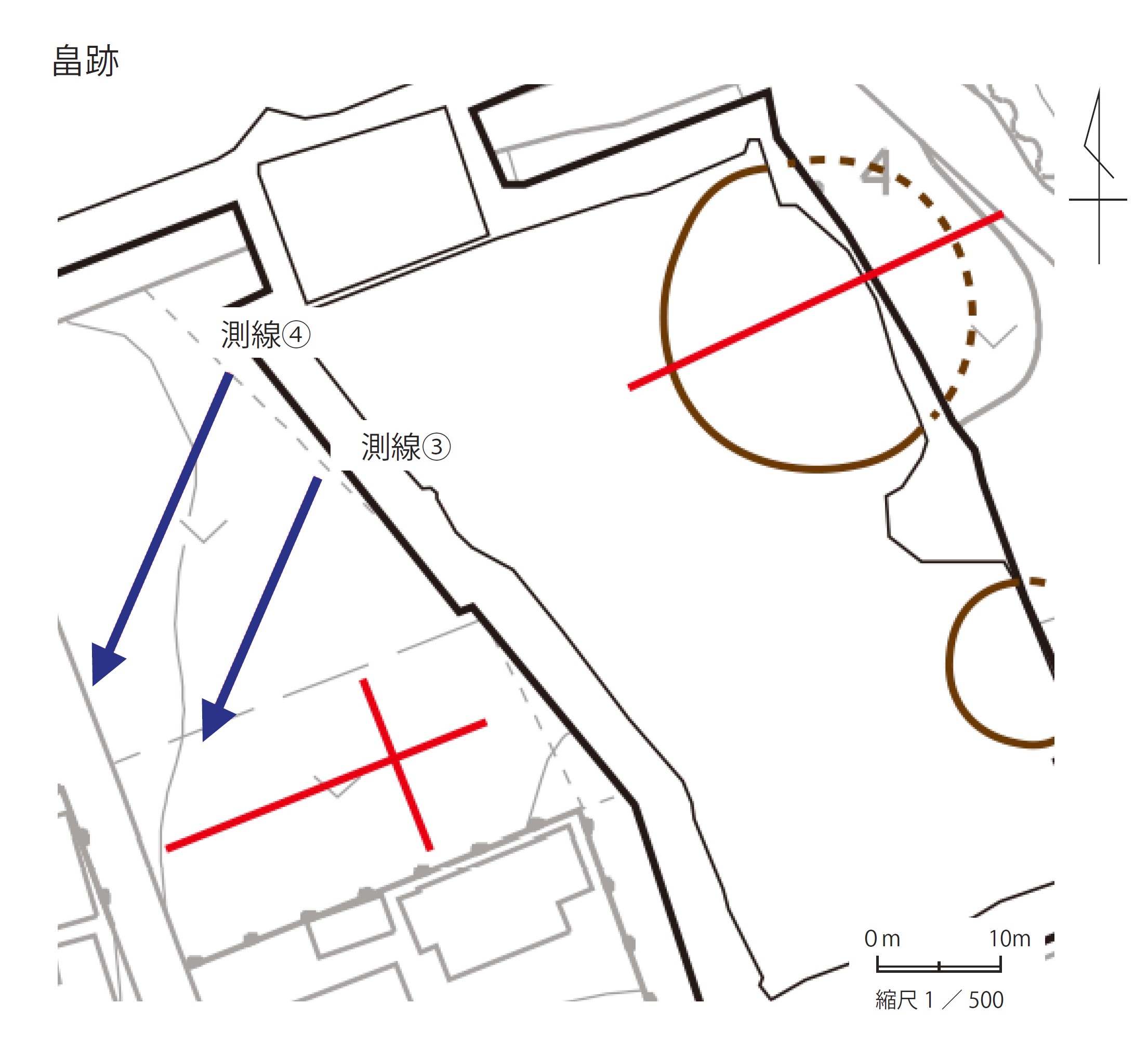 畠跡平面図