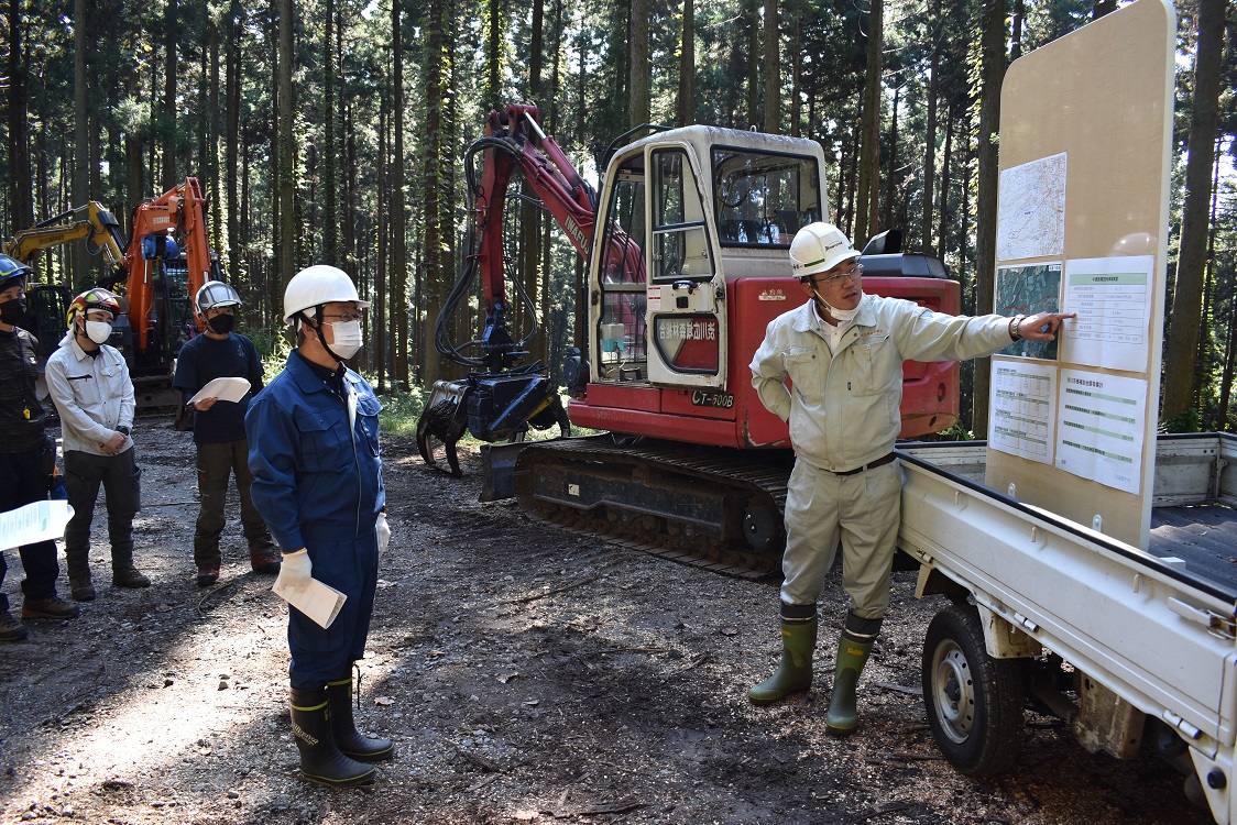 渋川広域森林組合伐採作業現場視察