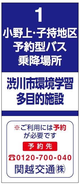 乗降場所表示見本