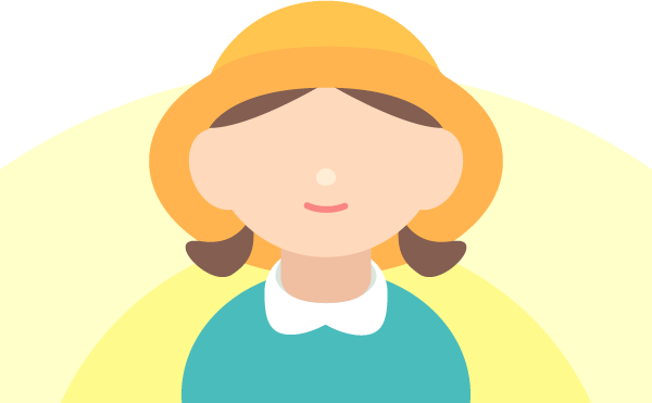 保育施設の制服を着た女の子のイラスト