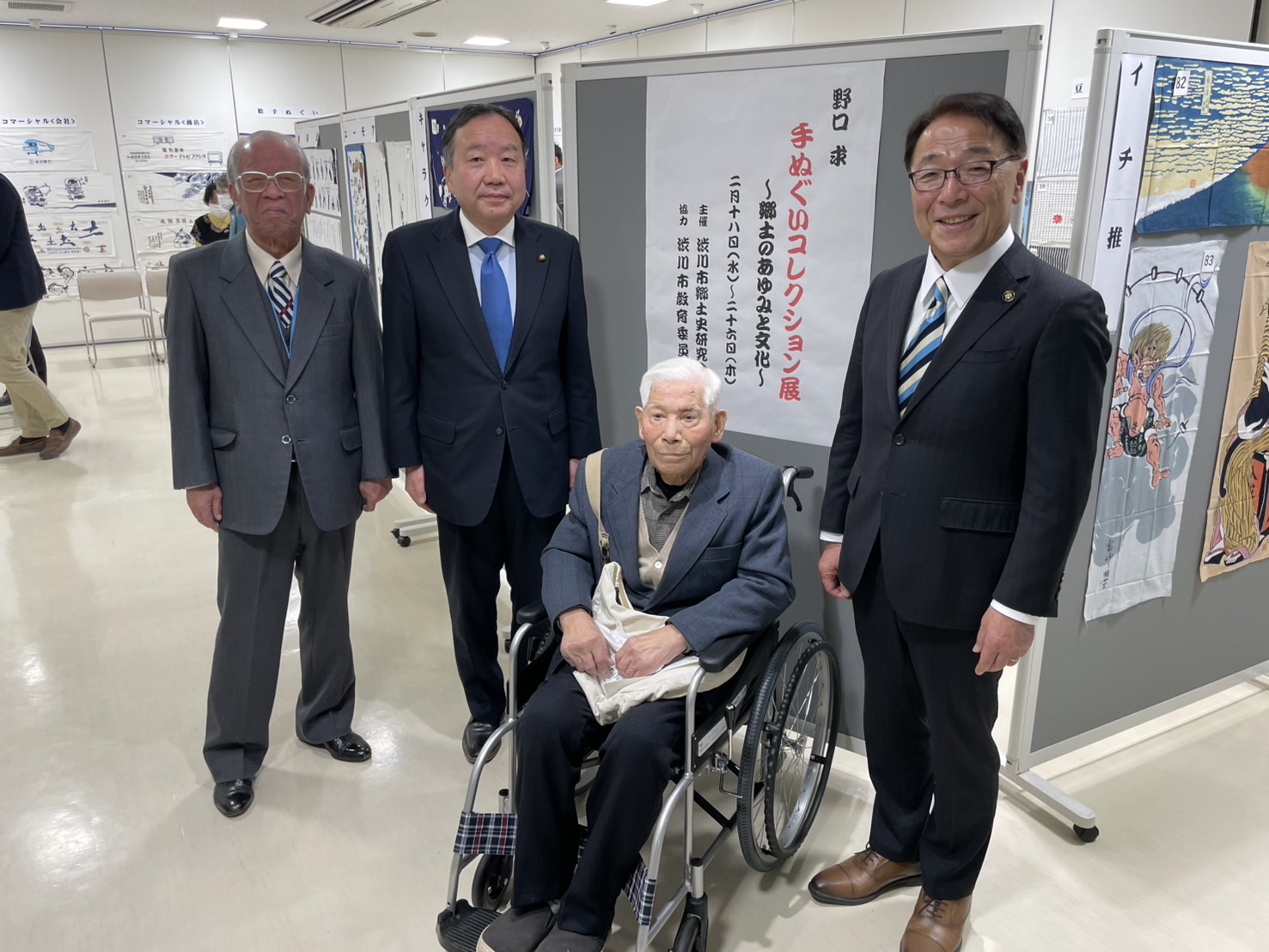 野口求 手ぬぐいコレクション展開催セレモニー