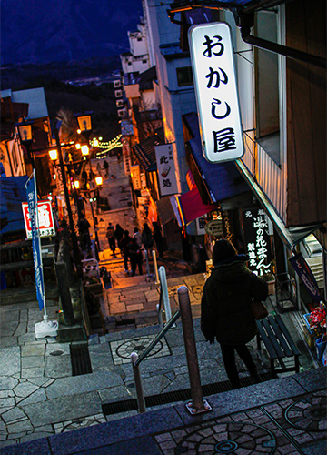 伊香保温泉石段街の夜景