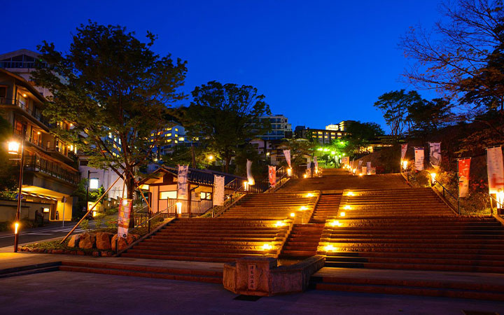 伊香保石段街の夜景